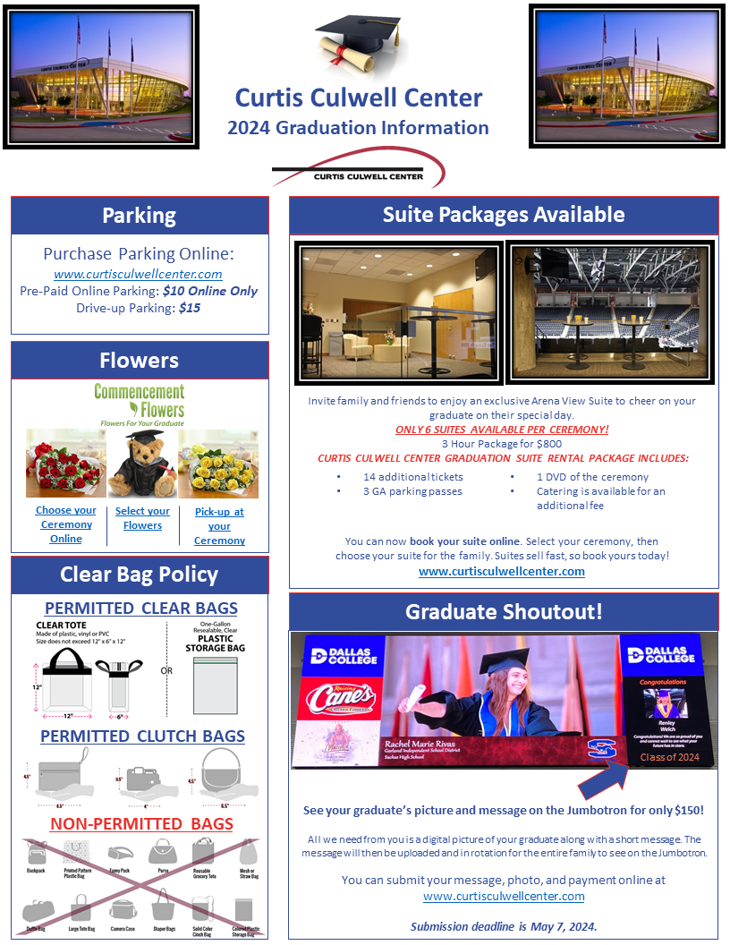 2024 Graduations List Curtis Culwell Center